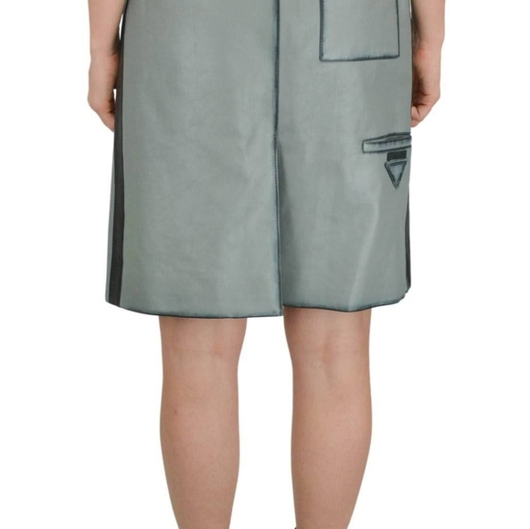 NWT sz 40(4) Prada vintage look leather wrap skirt - Picture 6 of 7